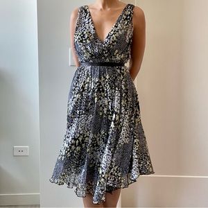 SOLD - Lapis Floral Midi Dress